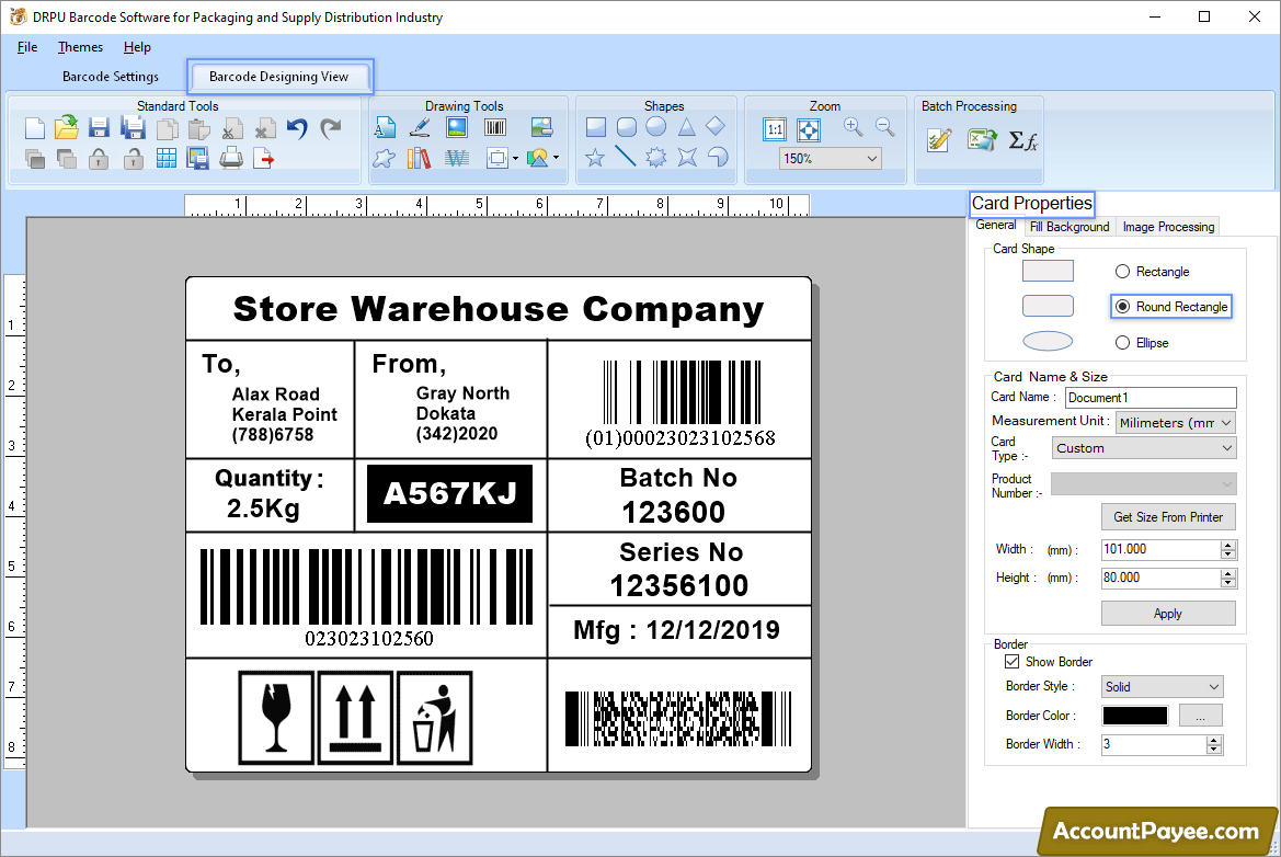 barcode label design