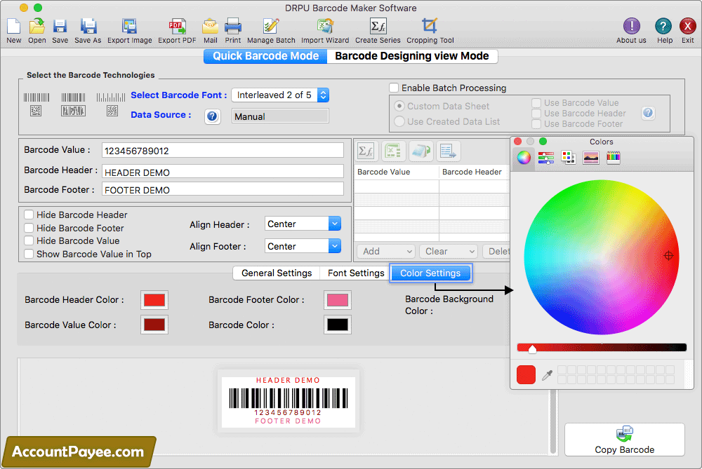 Color Settings