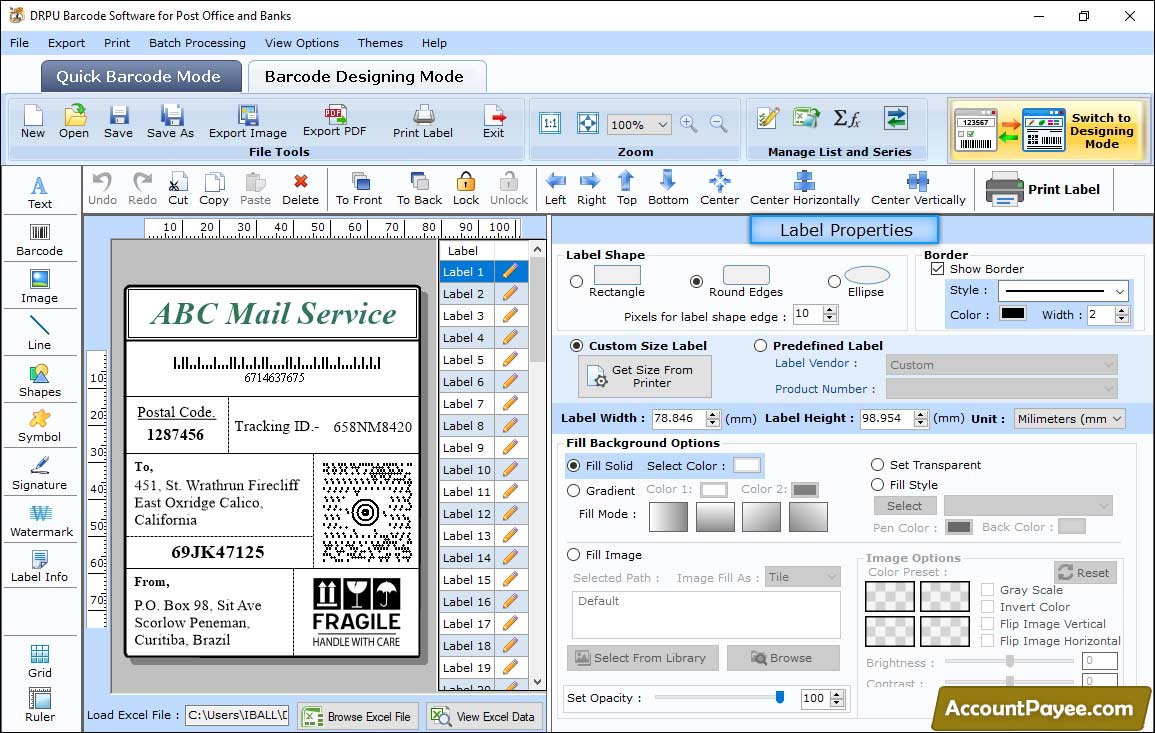 Label Properties