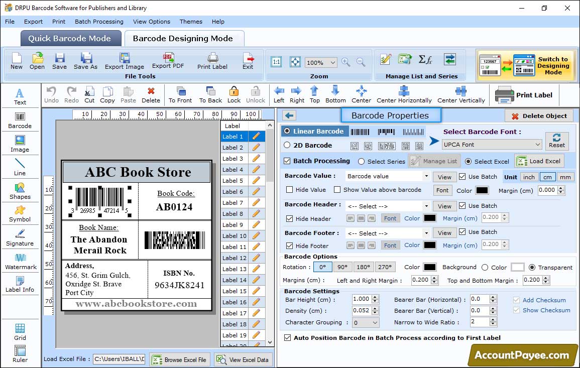 Barcode Properties