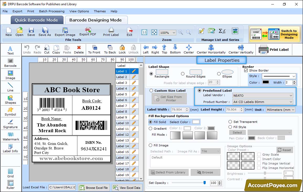 Label Properties